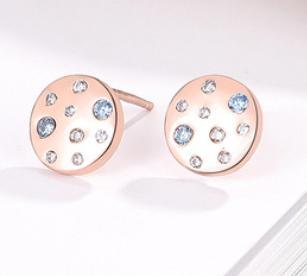 Boucles d'oreilles en argent sterling 925 avec biscuits mignons