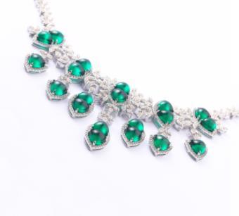 Collier de jade de Zambie Collier de bijoux de luxe en argent 925