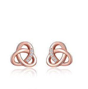 Boucles d'oreilles mignonnes pour femmes plaquées en argent sterling 925