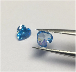 Coeur Coupe Moissanite Couleur Bleu VVS Moissanite Lâche Diamant Pierre Précieuse Synthétique En Gros