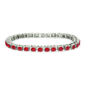 Bijoux de mode Tennis Chaîne Rouge 5A CZ Diamant Tennis Bracelet Homme Et Femme