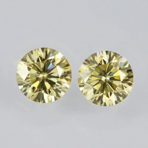 8.0-9.0mm Jaune Haute Qualité DEF Round Brillant Cut Moissanite pour la fabrication de bijoux