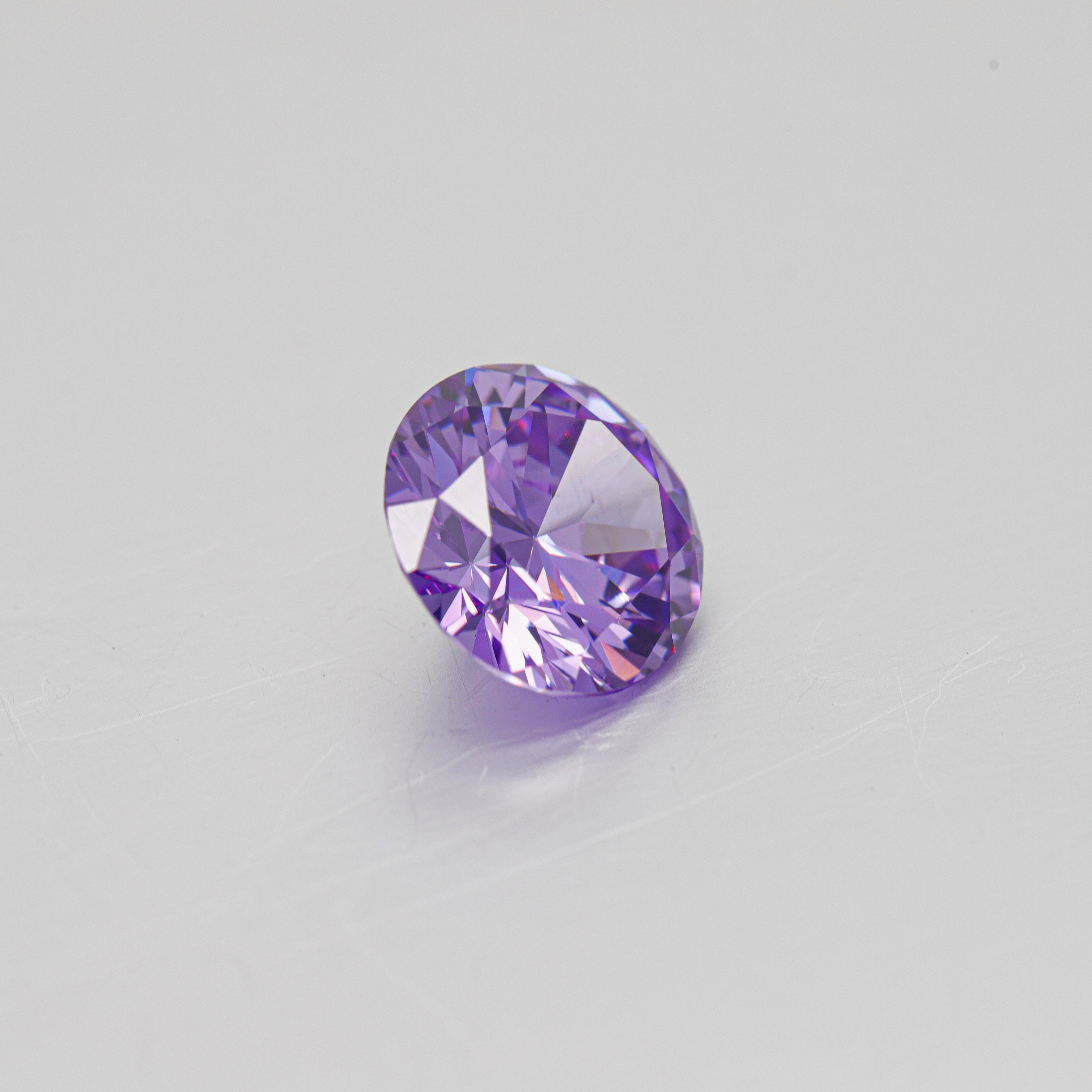 DEF Couleur VVS Round Cut Purple Moissanite Lab Grown Diamond Gemstone Loose