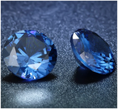 9.0-10.0mm Moissanite bleue ronde brillante de haute qualité DEF pour la fabrication de bijoux