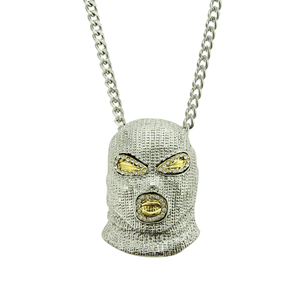 Collier en argent Hip Hop Counter Strike Headgear