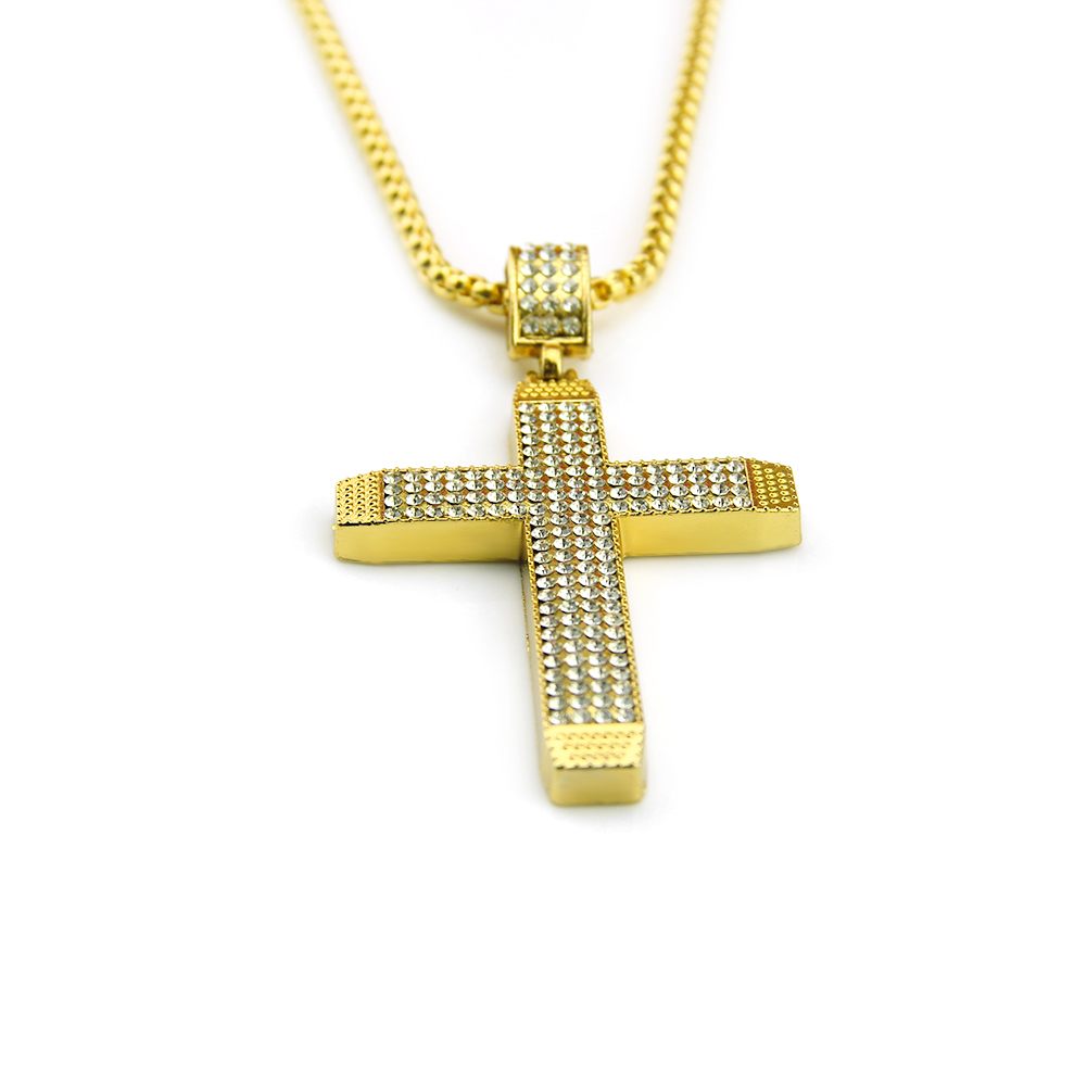 Pendentif Croix Ecklace Religieux Hip Hop