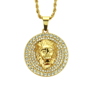 Collier pendentif Lion et Bête Hip Hop