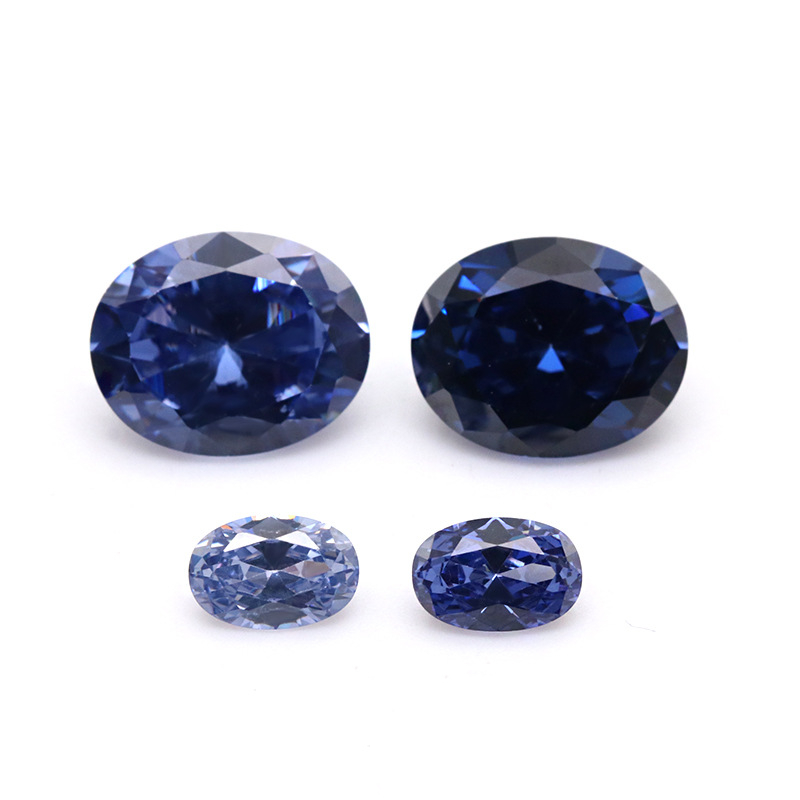 VVS Bleu violet 5A Ovale 3EX Cubic Zirconia