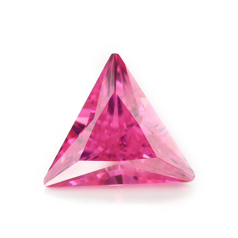 5A Zircone Cubique Triangle Rose Vif pour Bijoux