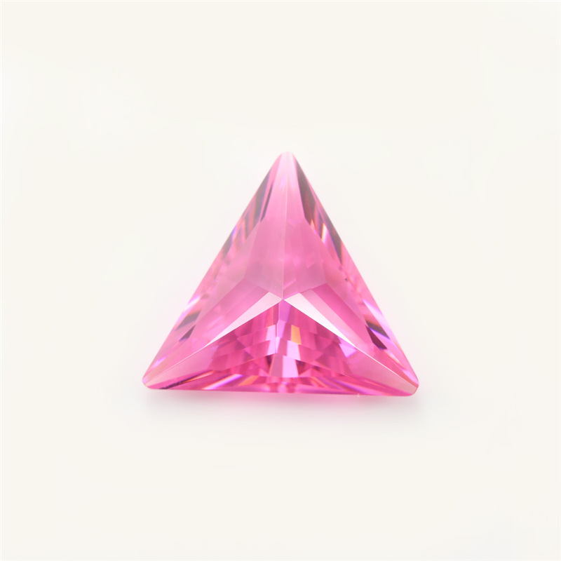 5A Zircone Cubique Triangle Rose Vif pour Bijoux