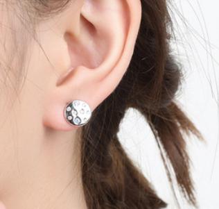 Boucles d'oreilles en argent sterling 925 avec biscuits mignons