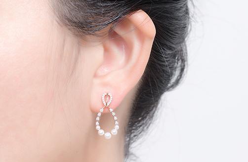 Boucles d'oreilles élégantes pour femmes en argent sterling 925 avec perle de moissanite