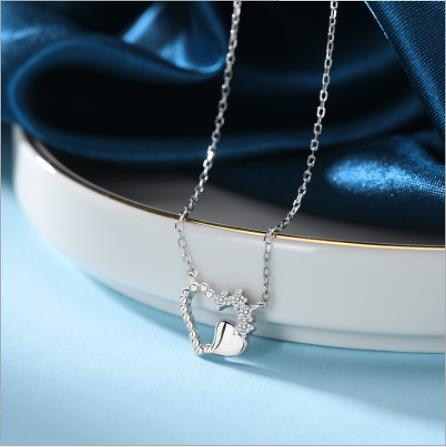 S925 Silver Love Pendentif chaîne de tempérament bijoux en gros