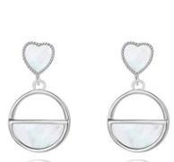 Boucles d'oreilles capables de conception ronde simple en argent sterling 925 plaqué or