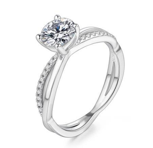 Vente en gros D couleur 6-5mm 1CT Moissanite bague pour femme cadeau cadeau d'anniversaire