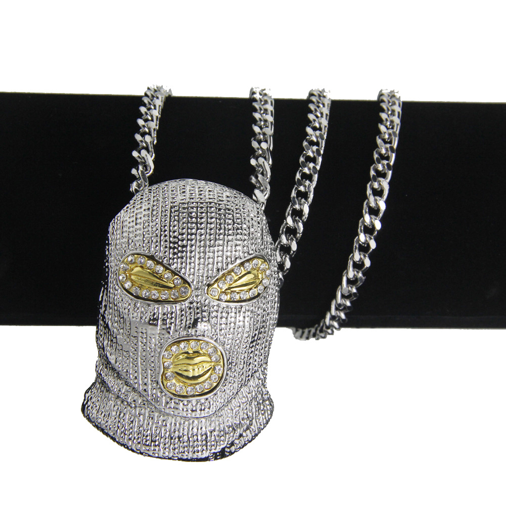 Collier en argent Hip Hop Counter Strike Headgear