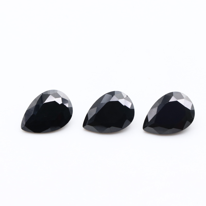 3EX D VVS Oxyde De Zirconium Taille Poire Noire