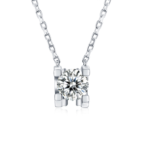 Fashion Design 925 Silver 18 K Plaqué Or Bijoux Moissanite Collier Pendentif