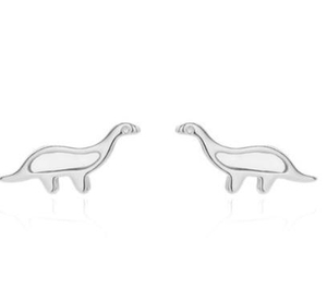 Boucles d'oreilles mignonnes plaquées or en argent sterling 925 série dinosaure