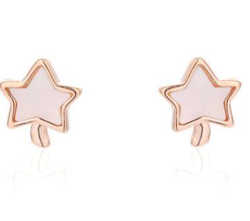 Boucles d'oreilles Star Tree en argent sterling 925 plaqué or