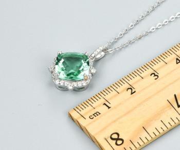 Pendentif en cristal vert bijoux en argent sterling 925 de haute qualité cadeau de fête des mères