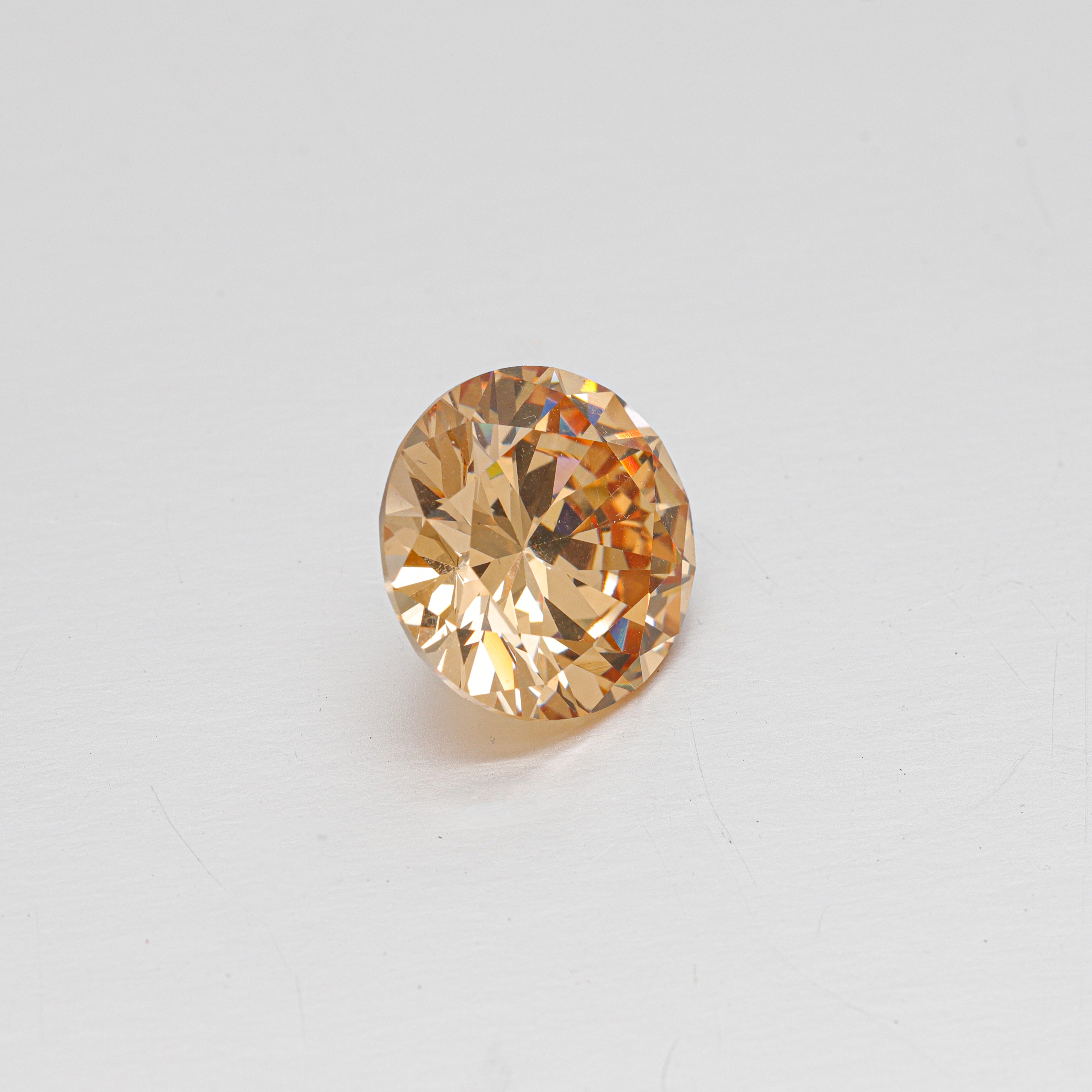 Gros Lab Grown Diamond Moissanite Champagne Couleur VVS Round Cut Loose Moissanite Gemstone