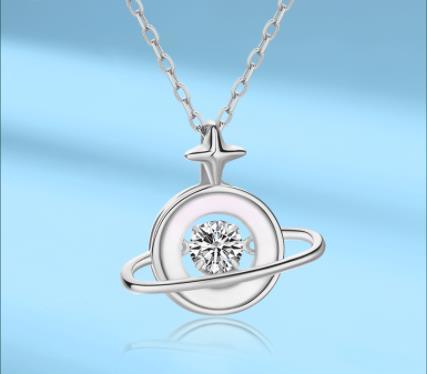 S925 collier en argent Sterling collier femme série coréenne rêve planète bijoux argent traitement personnalisé