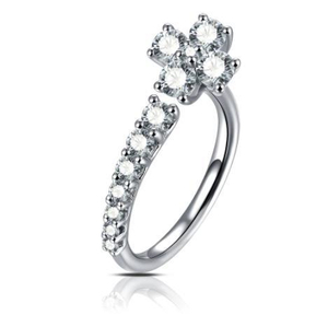 Bague réglable Moissanite en argent 925 de qualité supérieure