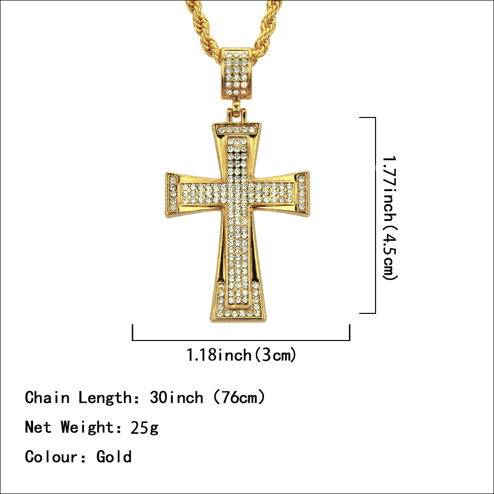 Croix Religieuse Hip Hop du Collier