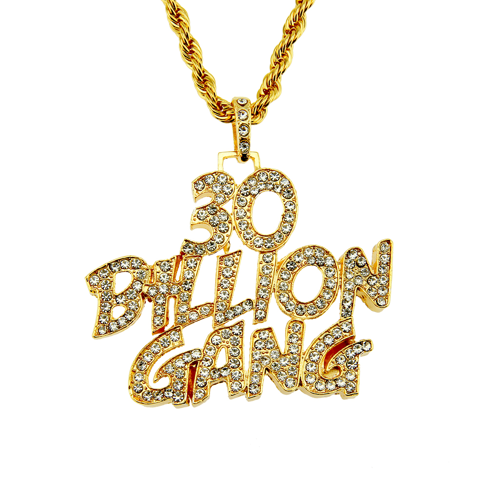 Collier pendentif Hip Hop 30 milliards de gangs