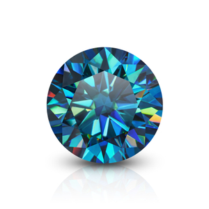 5.0-6.0mm Moissanite bleue ronde brillante de haute qualité DEF pour la fabrication de bijoux