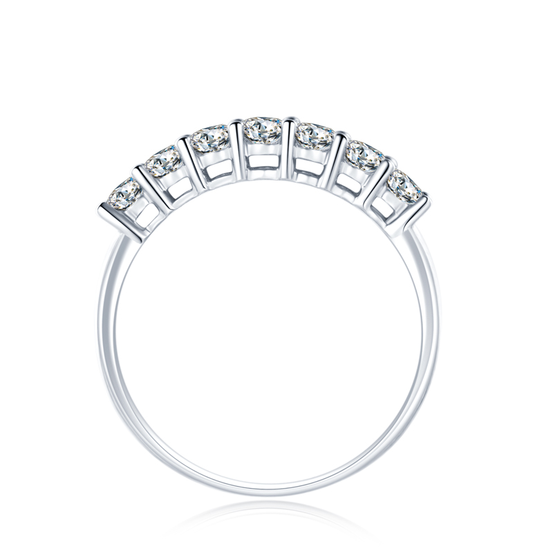 Bague pour femme en argent sterling 925 avec diamants synthétiques et diamants de coupe ronde