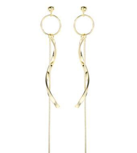 Boucles d'oreilles pour femmes plaquées or en argent sterling 925 au design unique