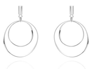 Boucles d'oreilles pour femmes plaquées or en argent sterling 925 au design tendance