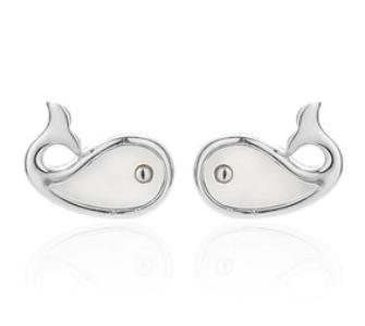 Boucles d'oreilles à la mode plaquées en argent sterling 925