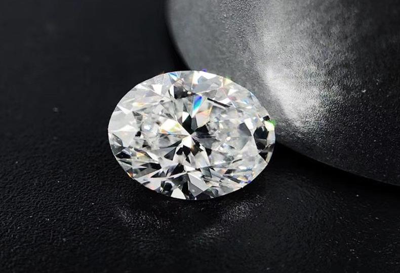 8*10mm coupe ovale VVS 3EX usine gros D couleur Moissanite