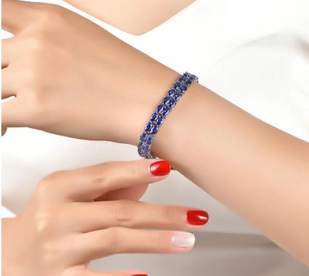 Bracelet de bijoux en argent sterling tanzanite bijoux exquis de style de luxe