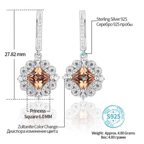 Boucles d'oreilles pour femme en argent sterling 925 plaqué or