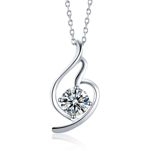 Collier en argent sterling 925 avec pierre de moissanite personnalisée de qualité supérieure