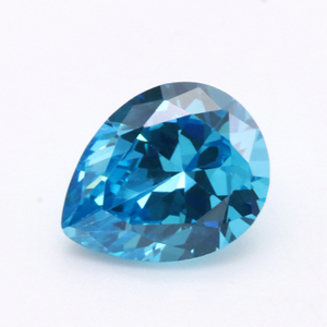 Zircon cubique VVS en forme de poire bleu chaud 3A