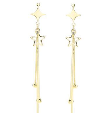 Boucles d'oreilles pour femmes en argent sterling 925 Starlight double couche