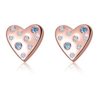 Boucles d'oreilles mignonnes plaquées or en argent sterling 925 Love Cookies