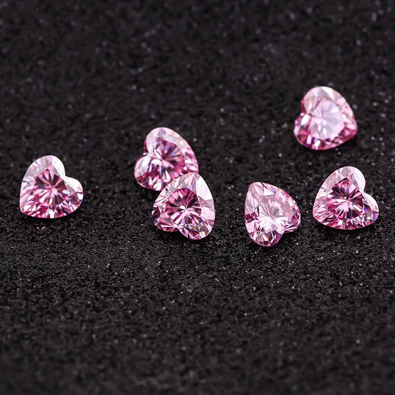 2.5mm Rose VVS Coeur Coupe Moissanite Haute Qualité Prix Usine Moissanite Synthétique