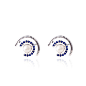 Boucles d'oreilles plaquées or en argent sterling 925 avec perles naturelles personnalisées