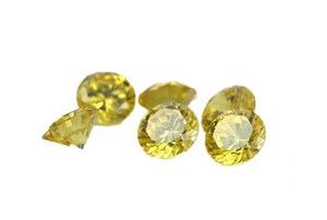 4.0-5.0mm Jaune Haute Qualité DEF Round Brillant Cut Moissanite pour la fabrication de bijoux