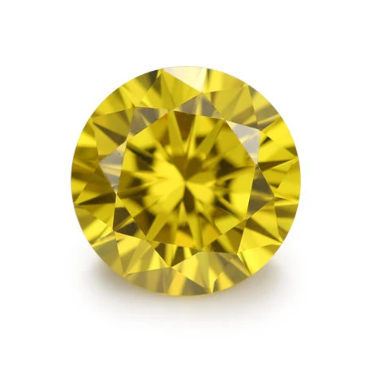 7.0-8.0mm Jaune Haute Qualité DEF Round Brillant Cut Moissanite pour la fabrication de bijoux