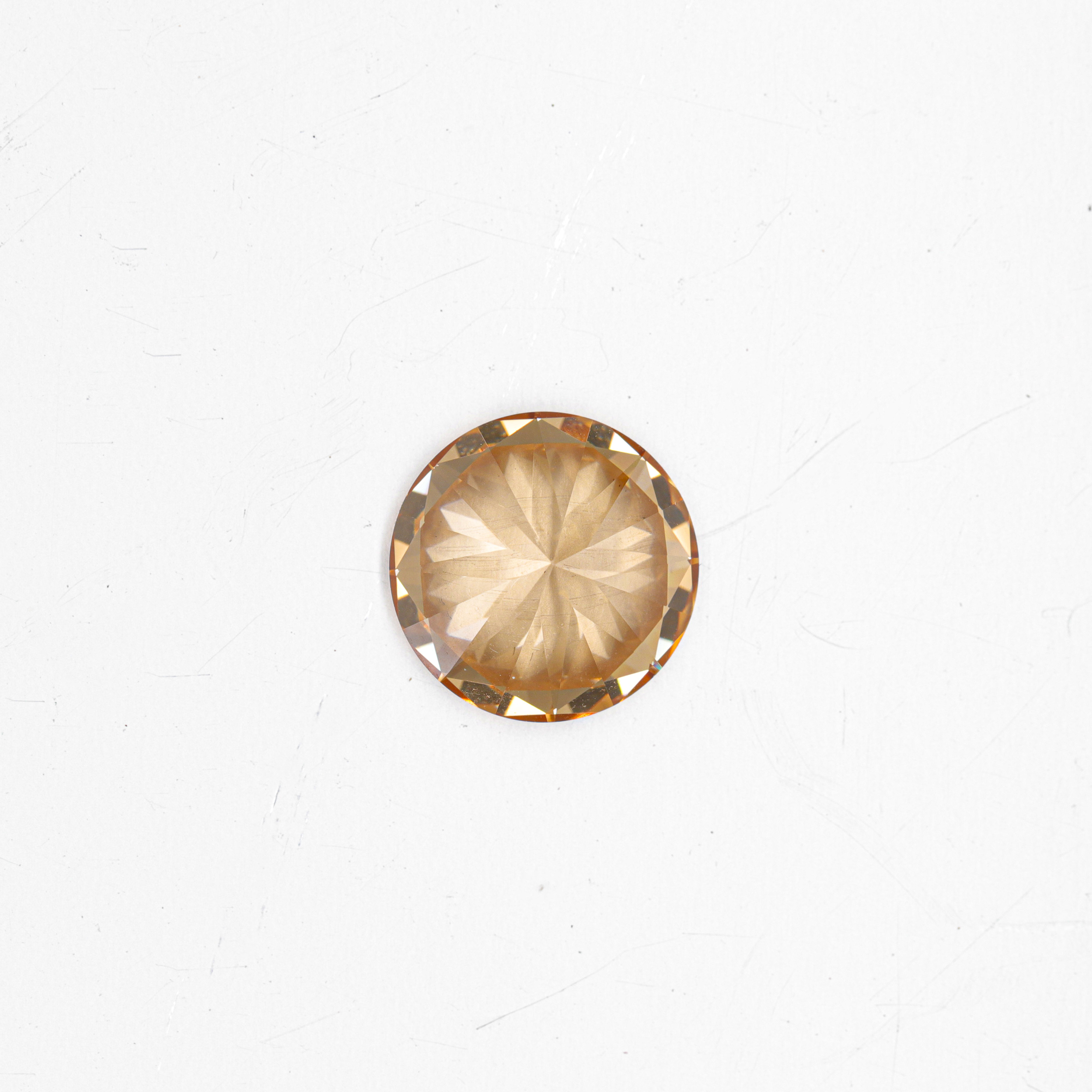 Gros Lab Grown Diamond Moissanite Champagne Couleur VVS Round Cut Loose Moissanite Gemstone