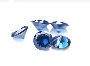 11,0-12,0 mm de haute qualité DEF Round Brillant Cut Blue Moissanite pour la fabrication de bijoux