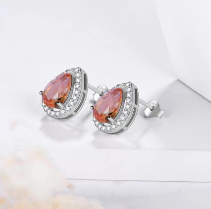 Petites boucles d'oreilles en forme de poire Boucles d'oreilles pour femmes en argent sterling 925 plaqué or