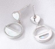 Boucles d'oreilles capables de conception ronde simple en argent sterling 925 plaqué or